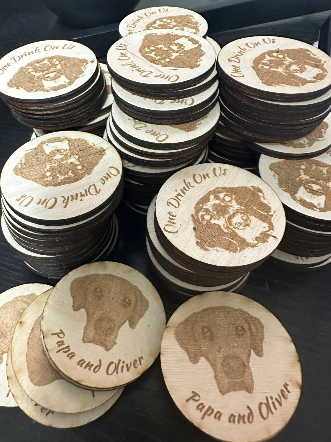 Custom Wooden Tokens