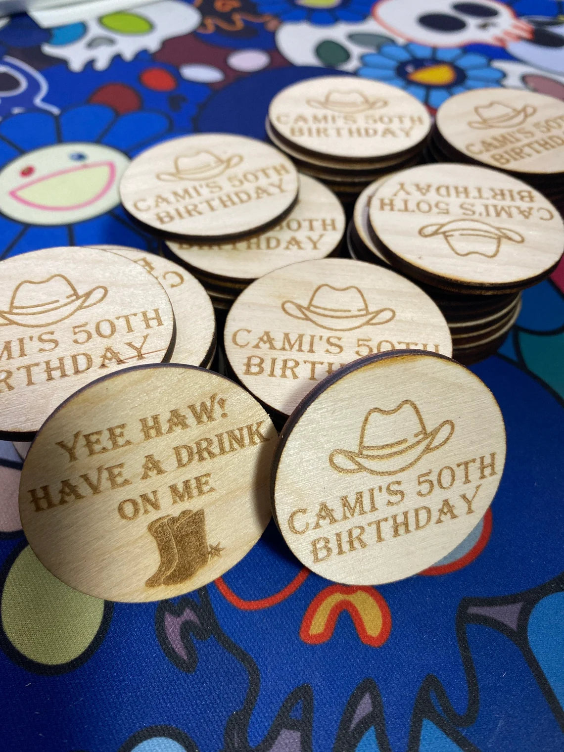 Custom Wooden Tokens