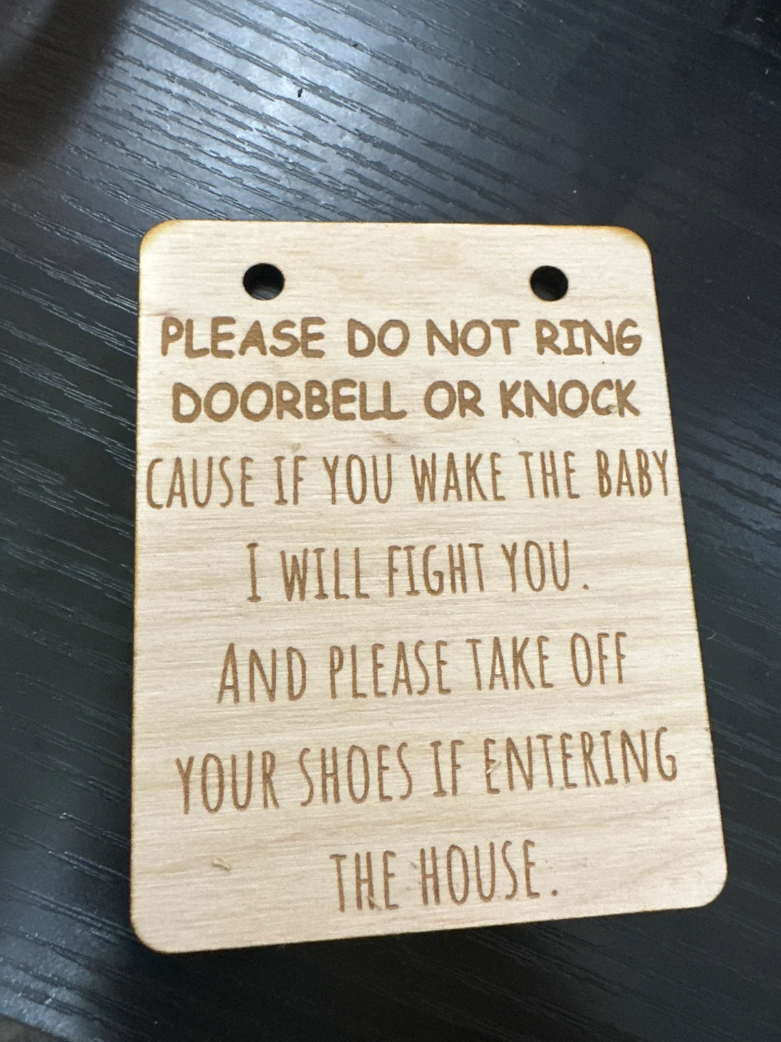 Custom Wooden Doorbell Sign